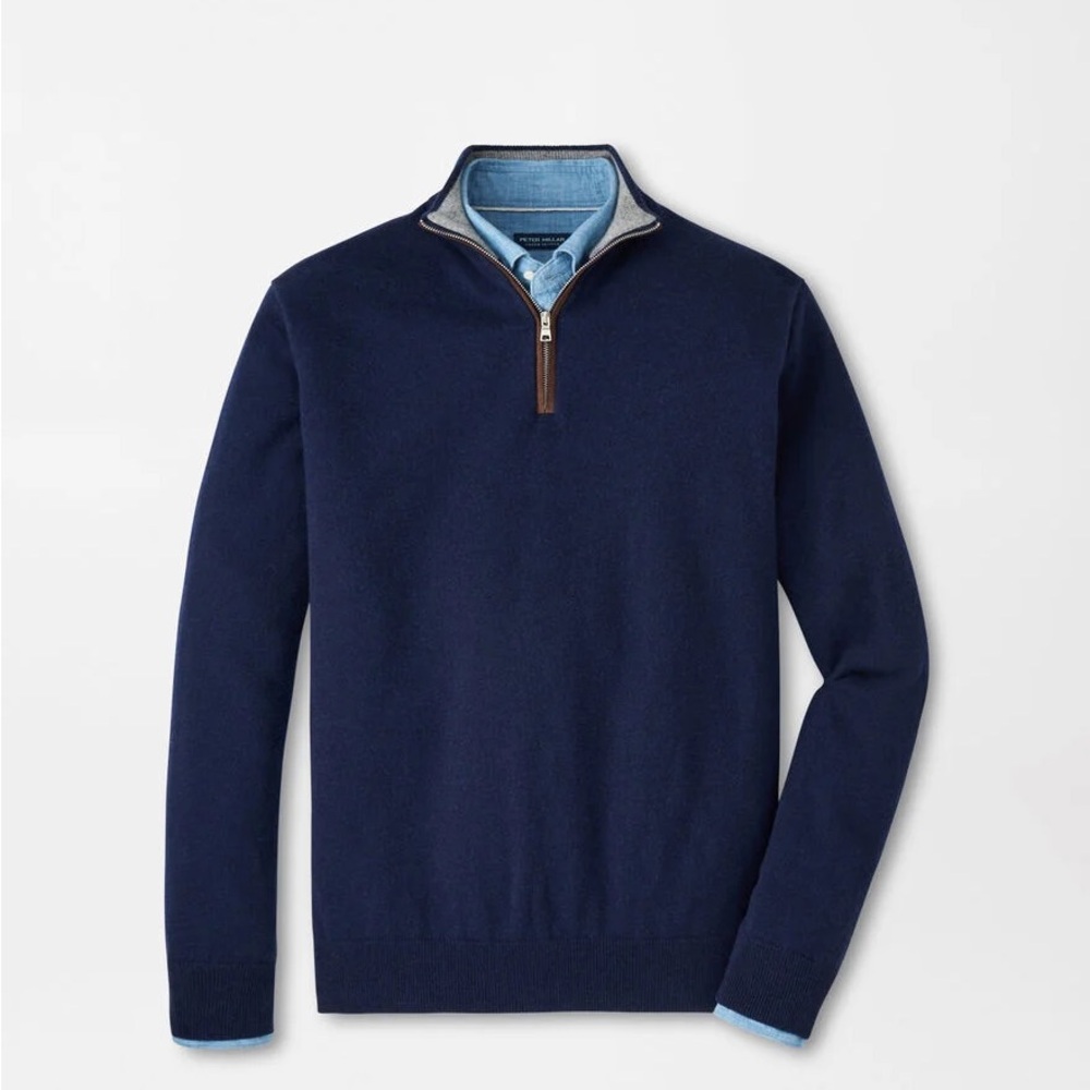 Peter Millar navy blue half-zip sweater